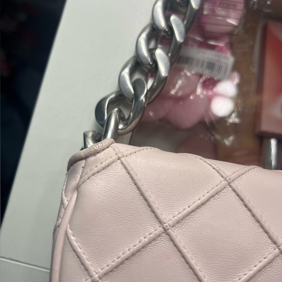 Tory Burch Mini Fleming Soft Polished-Grain Crescent Bag - Picture 6 of 8